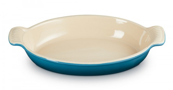 Le Creuset Auflaufform Tradition Oval Steinzeug Deep Teal Petrol 28cm