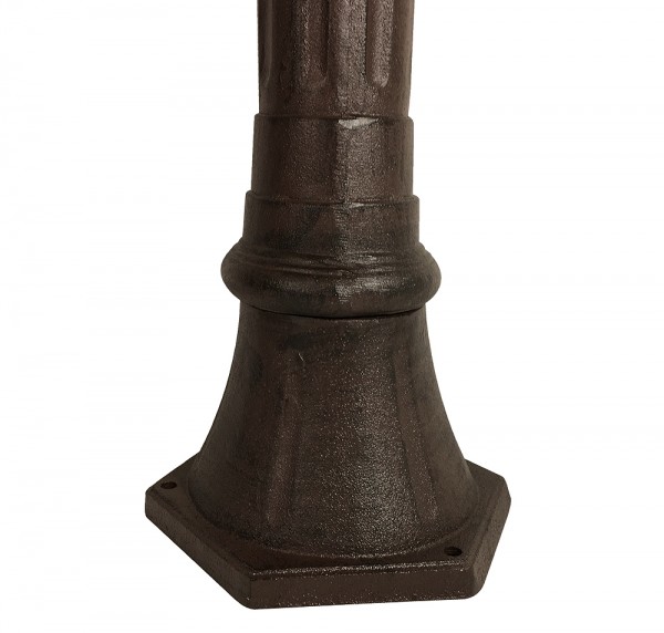 Wasserzapfsäule Wasserzapfstelle für Garten Standbrunnen Antik-Stil Braun 85cm