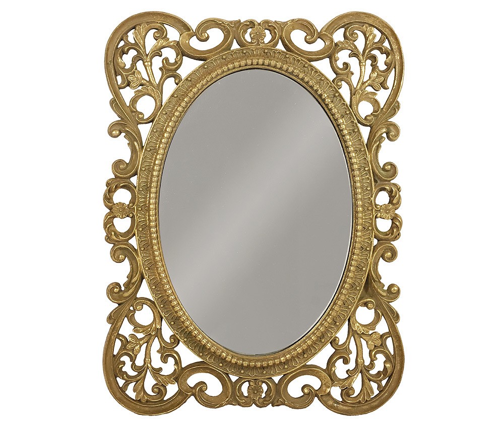 Wandspiegel Barock Gold Spiegel Oval Antik-Stil 39x29cm Wandspiegel Barock Gold Spiegel Oval Antik-Stil 39x29cm