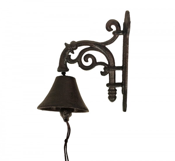 Türglocke Nostalgie Glocke Gusseisen Braun Antik-Stil Landhausstil