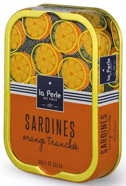 La Perle des Dieux Sardinen mit Orange und Rapsöl - Dose 115 g