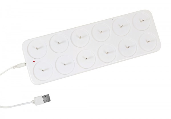 LED Teelichter warmweiß 12 Stück Teelicht flackernd Aufladbar USB Ladestation