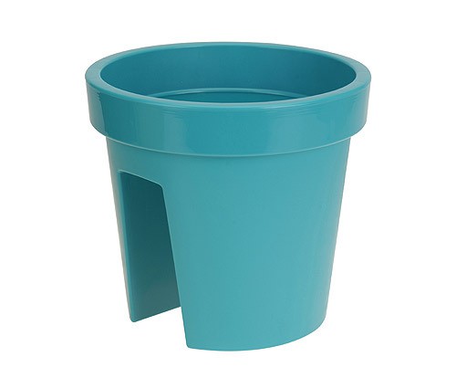 Balkon-Blumentopf Pflanztopf Balkontopf Kunststoff Blau 25x28cm Balkon-Blumentopf Pflanztopf Balkontopf Kunststoff Blau 25x28cm