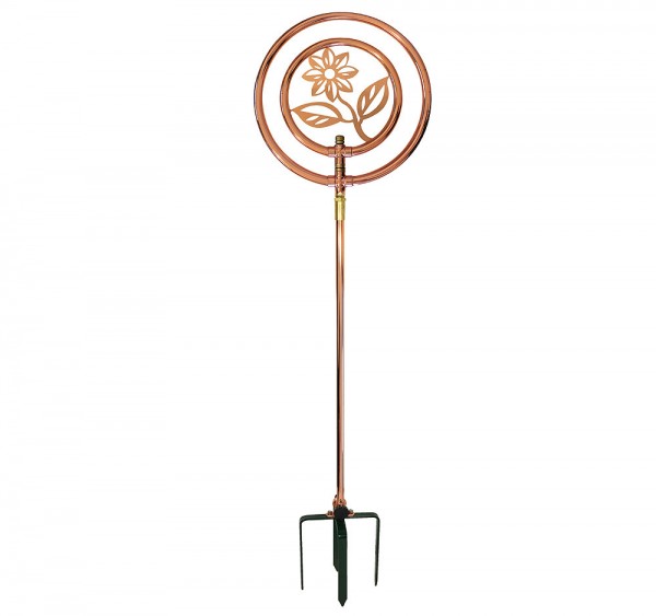 Rasensprenger Blume Rotierend Kupfer mit Erdspieß Kreisregner Wasserspiel