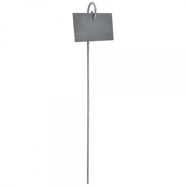 Pflanzschild Schiefer mit Gartenstecker zum Beschriften von Pflanzen, Kräutern
