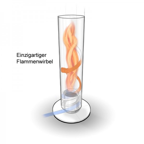 höfats SPIN 1200 Tischfeuer Silber Bioethanol Tischkamin