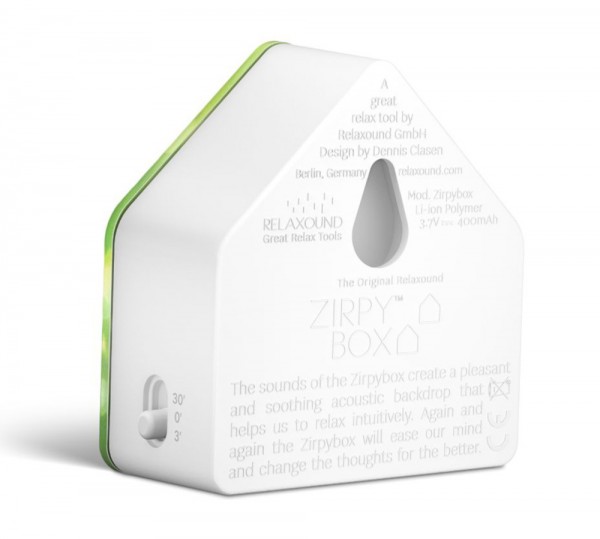 Zirpybox Meadow Grillen-Zirpen Grashüpfer mit Bewegungsmelder Akku USB weiß