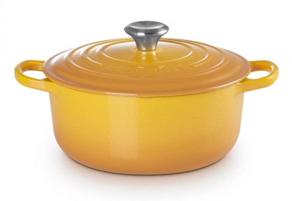 Le Creuset Bräter Signature Rund Gusseisen Nectar Gelb