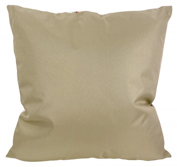 Outdoor Kissen Blumen Vintage Gartenkissen Wasserabweisend Weiß Beige 45x45cm