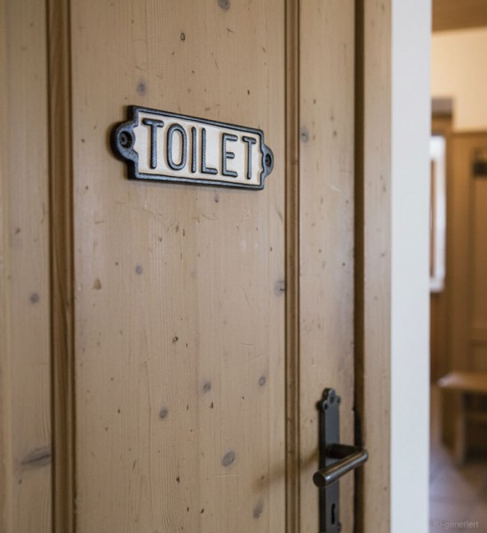 Türschild TOILET Gusseisen WC-Schild Toilettenschild Vintage Antik-Stil