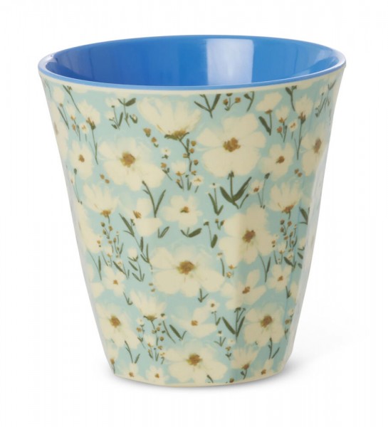 Rice Melamin Becher Summer Bloom Medium Melaminbecher Mint Blumenmuster Print
