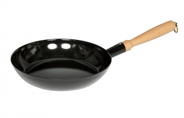 Riess Holzknechtpfanne Emaille Bratpfanne Schwarz 30cm