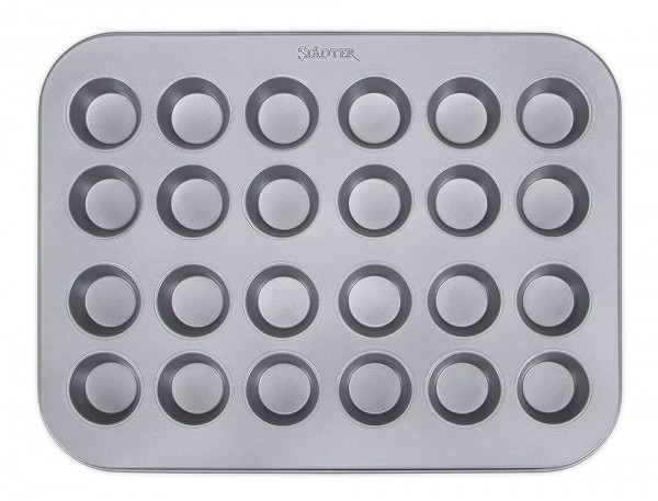 Städter Mini Muffinform Cupcake 24er Backform Antihaftbeschichtet 35x27cm