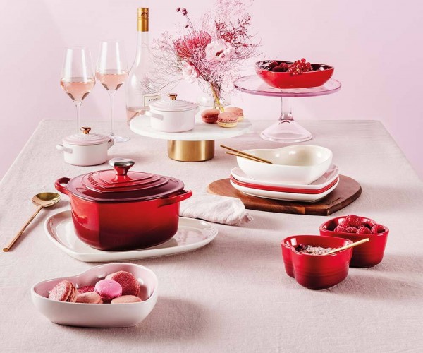 Le Creuset Schüssel Herzform Steinzeug Shell Pink 650ml
