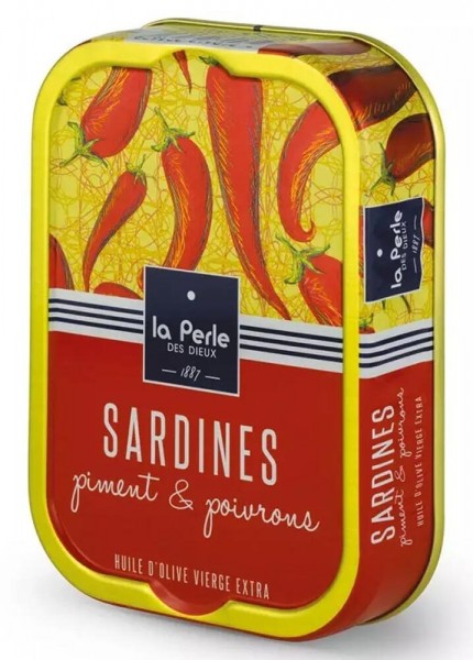 La Perle des Dieux Sardinen mit Chili und Paprika - Dose 115 g