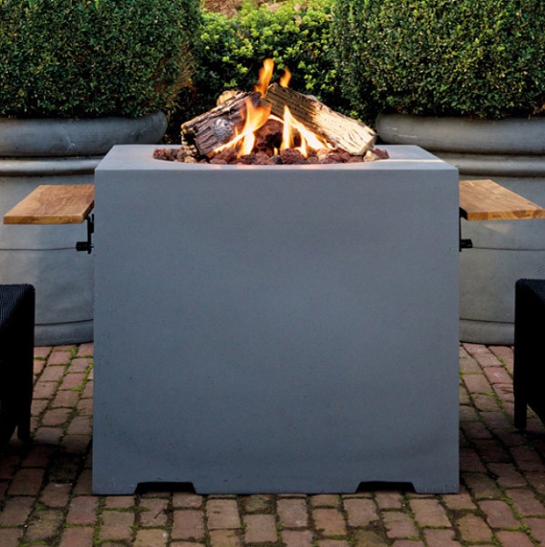 Happy Cocooning Lounge & Dining Feuertisch rechteckig grau 1070 x 800 x 670 mm