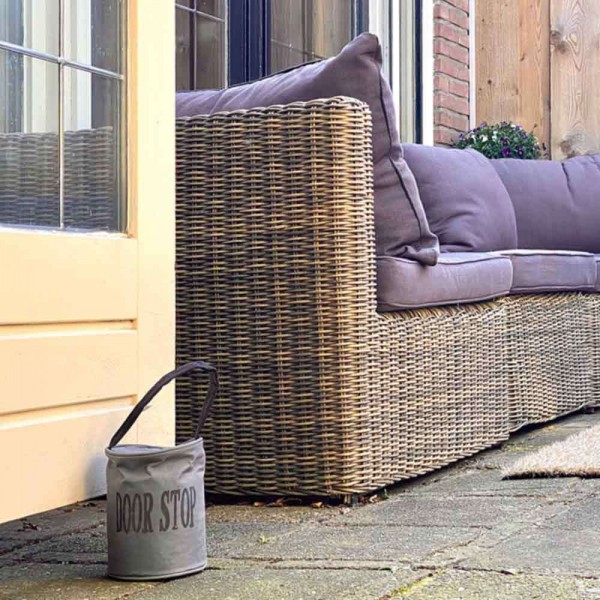 Cooler Türstopper Türsperre Sack Door-Stop Grau