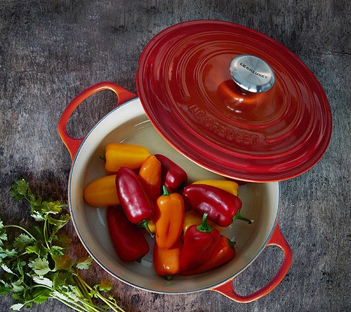 Le Creuset Bräter Signature Rund Gusseisen Kirschrot 30cm