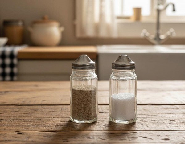 Salz- und Pfefferstreuer Set Vintage-Stil Klassisch Versilbert