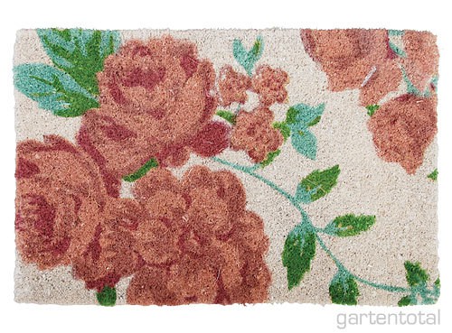 Fussmatte Rosen -Motiv Fußmatte Kokos 75x45cm Fussmatte Rosen -Motiv Fußmatte Kokos 75x45cm