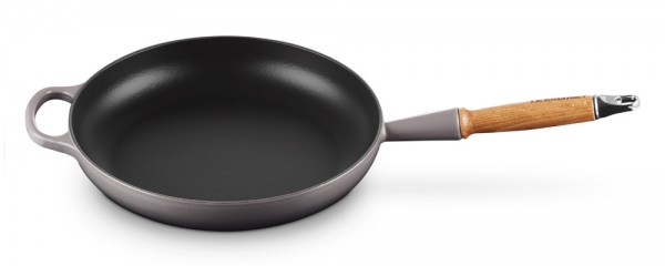 Le Creuset Bratpfanne mit Holzgriff Signature Gusseisen Flint Grau 28cm
