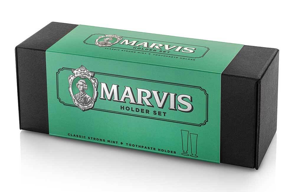 Marvis Classic Strong Mint Holder Set Zahnpasta 85ml + Zahnpastahalter