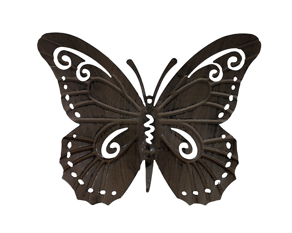 Deko Schmetterling Wanddeko Metall Antik-Braun 36x27cm Deko Schmetterling Wanddeko Metall Antik-Braun 36x27cm