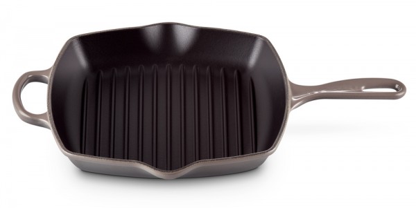 Le Creuset Grillpfanne Quadratisch Signature Gusseisen Flint Grau 26cm