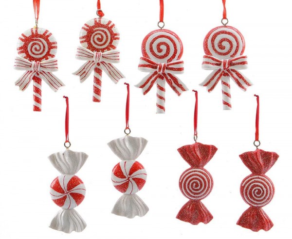 Christbaumschmuck CANDY Lollies Bonbons 8 Stück Weihnachtsbaumschmuck