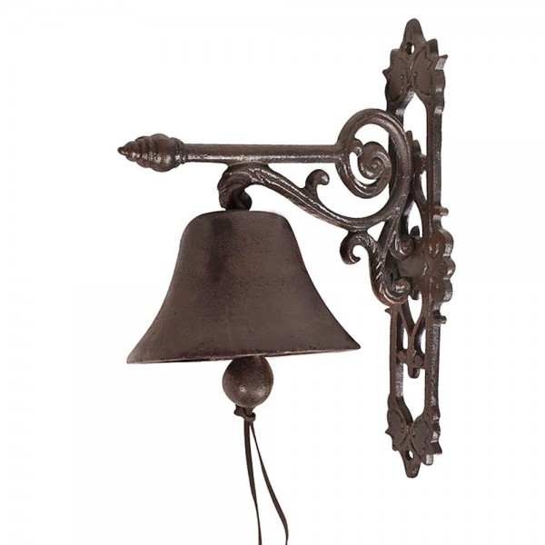 Türglocke Gusseisen Braun Antik-Stil – Nostalgische Glocke Landhausstil
