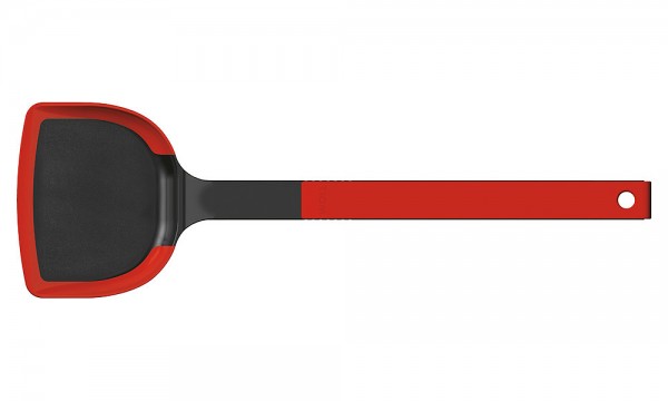 Woll Cook-It Wok-Wender mit Silikonrand Schwarz Rot