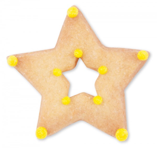 Städter Ausstechform Stern in Stern 5-zackig Plätzchenausstecher Edelstahl 4cm