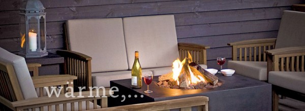 Happy Cocooning Feuertisch quadratisch grau 600 x 600 mm