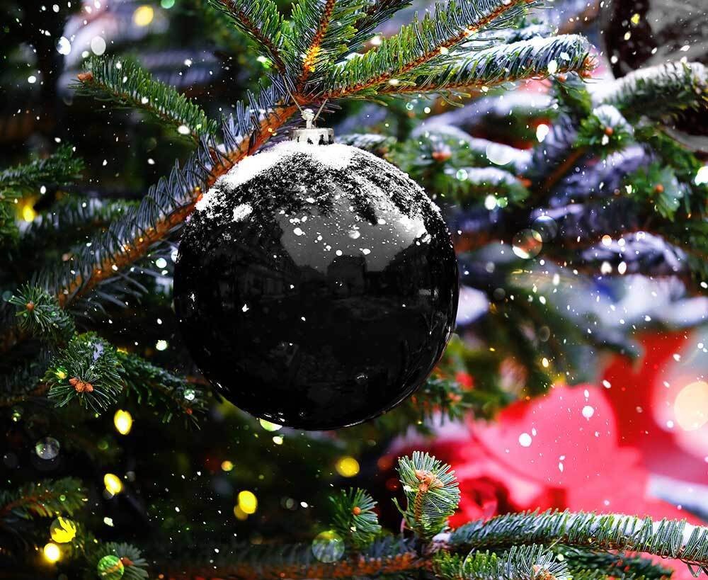Große Christbaumkugel Schwarz Weihnachtsbaumkugel Bruchfest Wetterfest 20cm Große Christbaumkugel Schwarz Weihnachtsbaumkugel Bruchfest Wetterfest 20cm