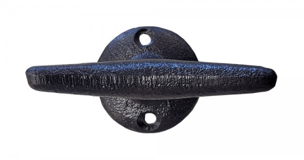 Belegklampe Festmacher Klampe Nostalgie Gusseisen Antik-Stil Schwarz 8cm