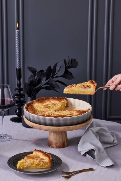 Le Creuset Tarte-Form Steinzeug Flint Grau 28cm