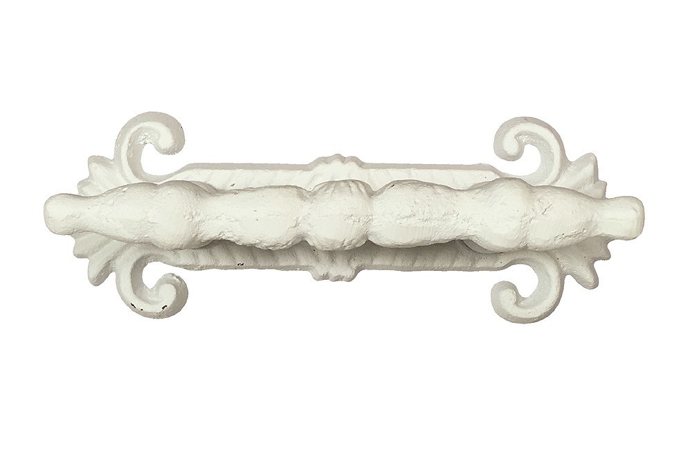 Möbelgriff Griff Schubladengriff Antik-Stil Gusseisen Weiß 16,5cm