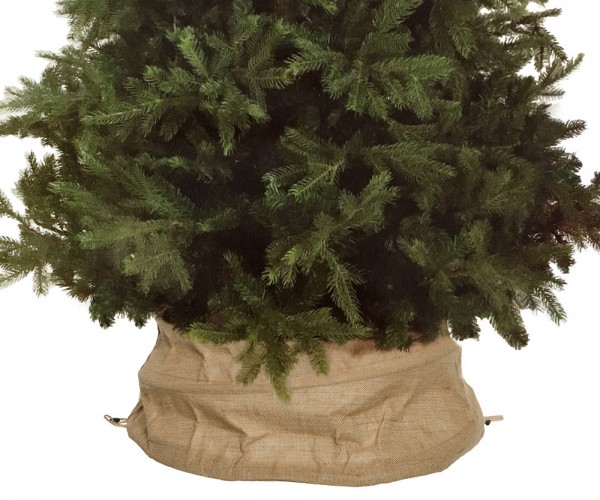 Abdeckung für Christbaumständer Verkleidung Hülle Faltbar Pop-Up Jute