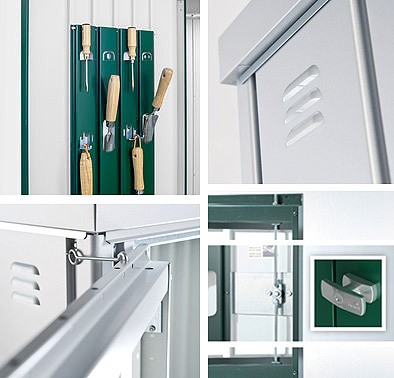 Biohort Geräteschrank 230 Aufbewahrungsschrank 227x83x182,5cm Quarzgrau-Metallic