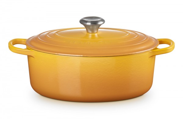 Le Creuset Bräter Signature Oval Gusseisen Nectar Gelb