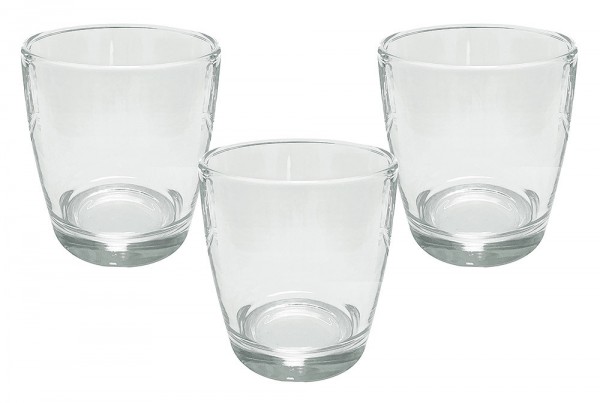 Windlicht Set Teelichtglas Kerzenglas 3 Stück Teelichthalter Zylinder Ø 11,5cm