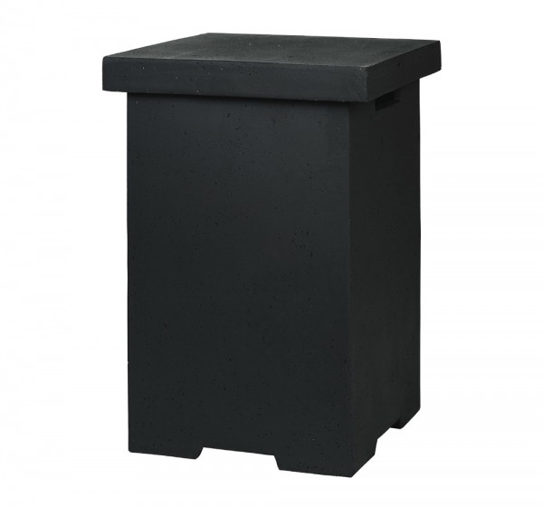 Happy Cocooning Beistelltisch für Gasflasche schwarz 410 x 410 x 620 mm