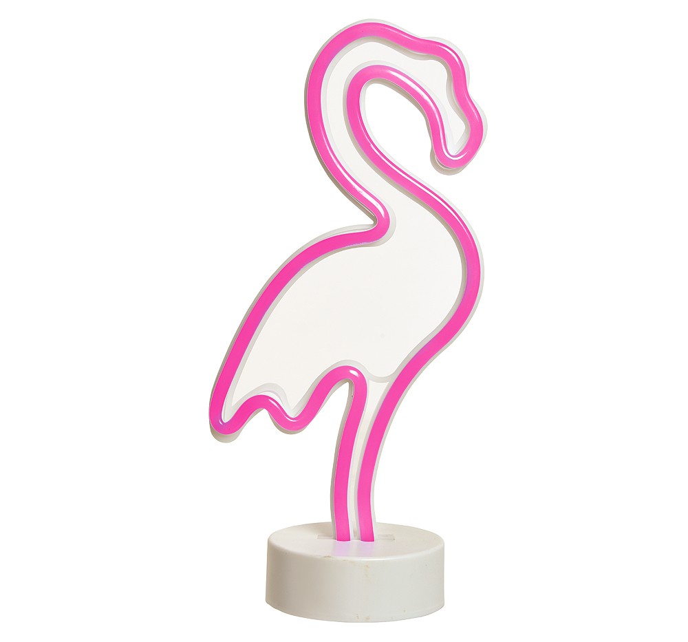 LED Flamingo mit Beleuchtung Nachtlicht Tischlampe Neon-Pink Miami Cocktailbar