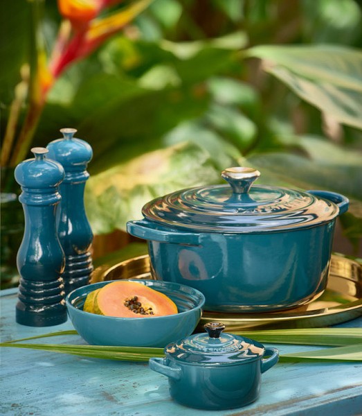 Le Creuset La Marmite Signature Familientopf Gusseisen Deep Teal Petrol 26cm
