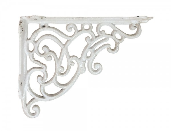 Regalträger Landhausstil Regalhalter Regalwinkel Gusseisen Weiß 18x24cm