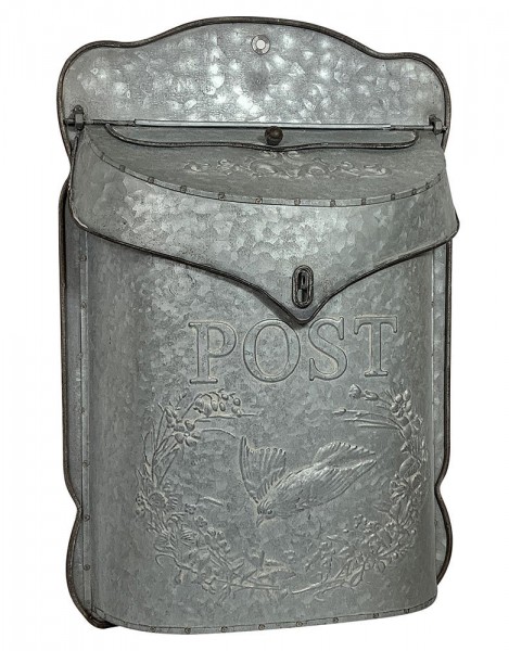 Briefkasten POST Zink Postkasten mit Brieftaube Vintage Landhausstil