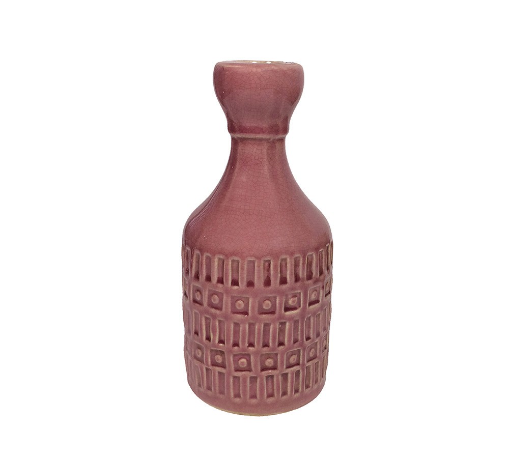 Kerzenhalter Toskana Kerzenständer Keramik Antik-Stil Mediterran Alt-Rosa