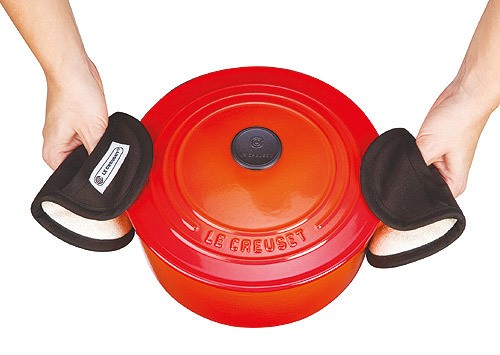 Le Creuset Topf-Griffschutz 2-Stück Textil Schwarz