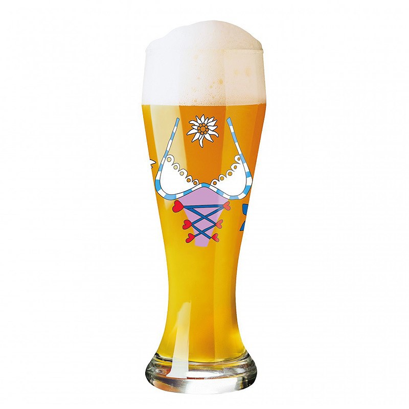 Ritzenhoff Weizenbierglas mit Bierdeckeln Weizen Design Brihuki
