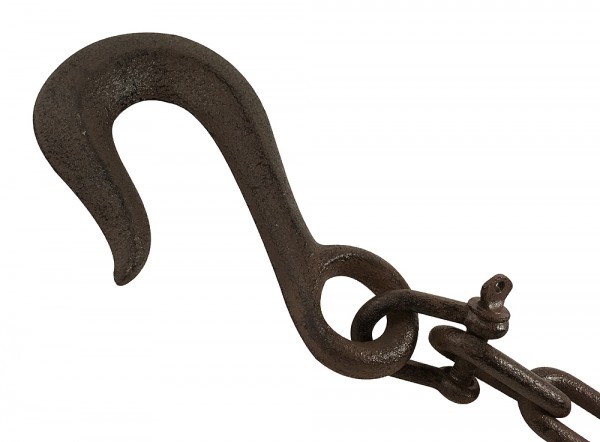 Kette mit Haken Aufhängekette Gusseisen Braun Antik-Stil
